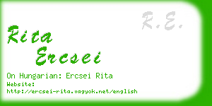 rita ercsei business card